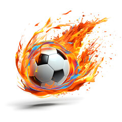 football fire flame on white background