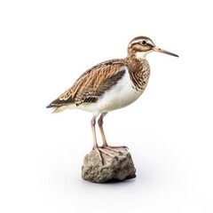 Obraz premium Wilsons snipe bird isolated on white background.