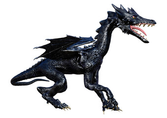 Fototapeta premium 3D Rendering Fairy Tale Dragon on White