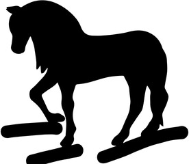 horse silhouette vector