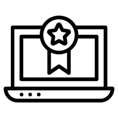 favorite laptop icon line