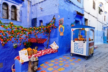 Fototapeten Chefchaouen, la città azzurra del Marocco. © anghifoto