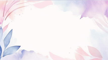 Obraz premium light watercolor abstract background gentle gradient pastel softcolor pink white and blue blank drawing painting