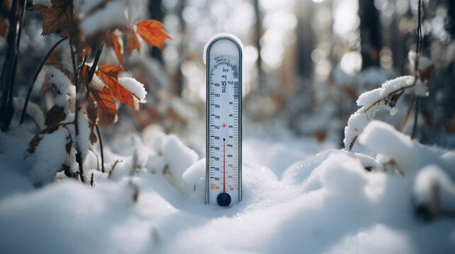 Thermometer In The Snow