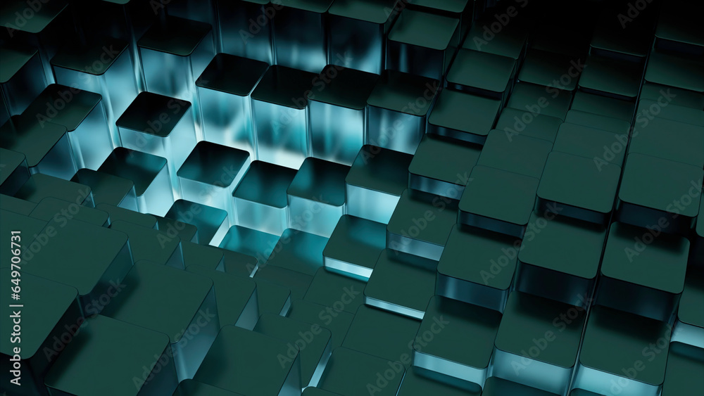 Poster abstract dynamic animated wave moving structure of colorful columns or blocks. design. wave like mot