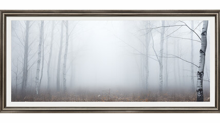 framed painting on the wall landscape autumn frame interior gallery