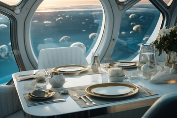 Table luxury space restaurant travel