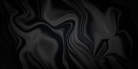 Obraz premium Black silk background. Black satin background texture . Abstract background luxury cloth or liquid wave or folds of grunge silk texture material or shiny soft smooth luxurious .
