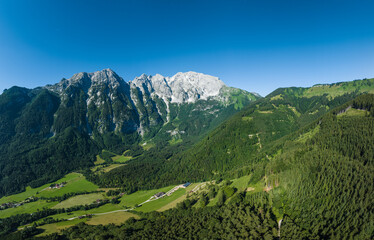 Mountains in the village of Kuchl the Tennengau region near Salzburg, Austria