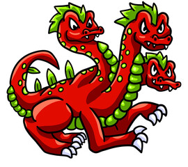 Stylized Angry Greek Monster Hydra