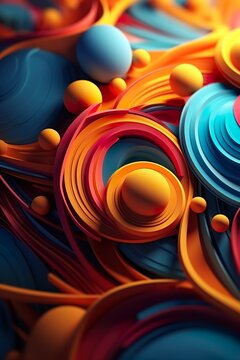 Fondo abstracto 3d geom&eacute;trico . Generado por Ia