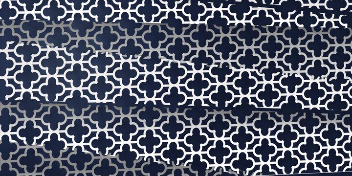 Cutting Seamless geometric pattern background with Card Board Style Effect
