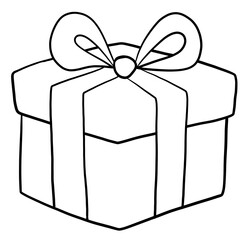 giftbox drawing line