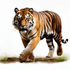 Obraz premium tiger on a white background