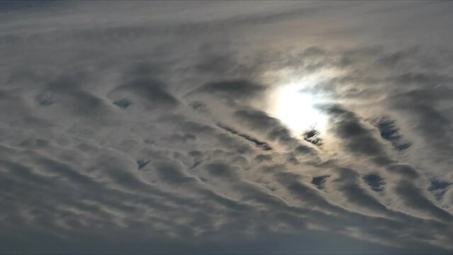 Sky background with moving clouds Fluctus - timelapse. Topics: cloud pattern and texture, weather, meteorology