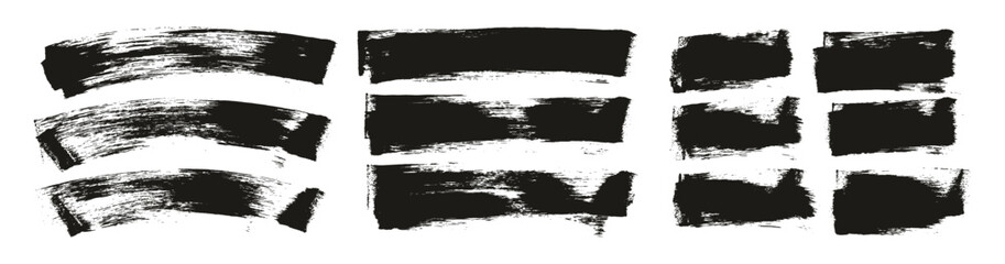 Flat Sponge Regular Artist Brush Long & Short & Curved Background High Detail Abstract Vector Background Set MEGA