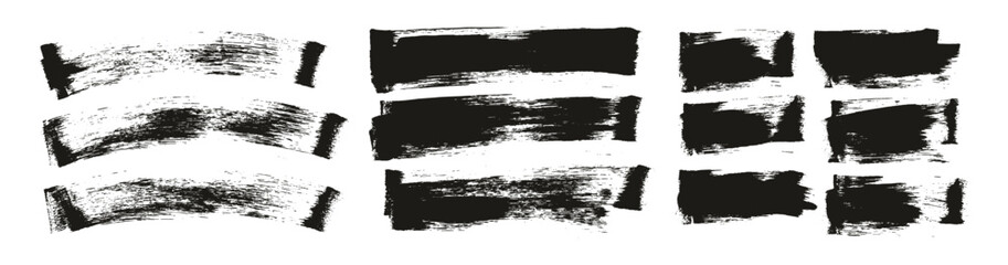 Flat Sponge Regular Artist Brush Long & Short & Curved Background High Detail Abstract Vector Background Set MEGA