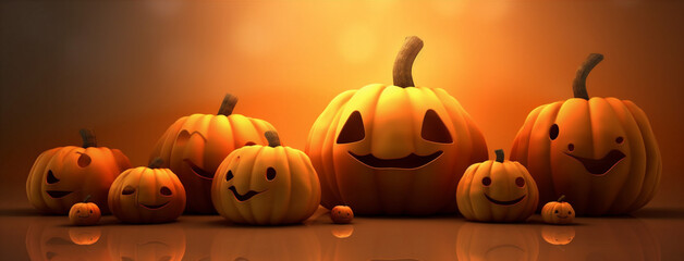 pumpkin night holiday horror halloween dark ghost black orange october. Generative AI.