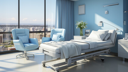 Modern hospital room