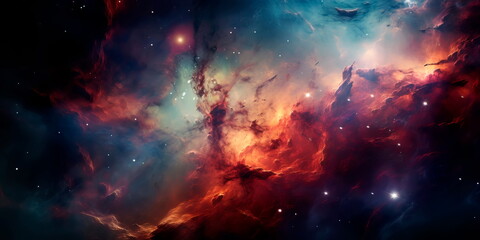 Orion Nebula, showcasing its intricate details and stellar nursery. Generative Ai - obrazy, fototapety, plakaty