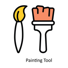 Painting Tool vector Filled outline Icon Design illustration. Graphic Design Symbol on White background EPS 10 File