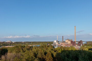 Fototapeta na wymiar Power plant, an enterprise for the production of electrical energy