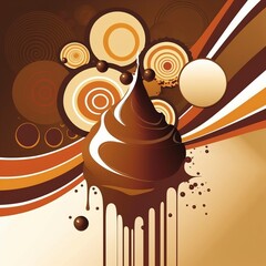 Chocolate illustration. Generative AI.