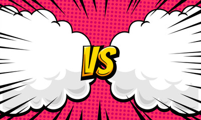 Versus fight background comic style design
