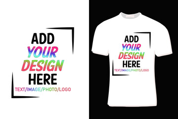 ADD  YOUR DESIGN HERE TEXT T-SHIRT DESIGN