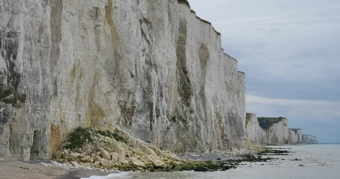 Cliffs of Ault, Coastal erosion, Somme department, France