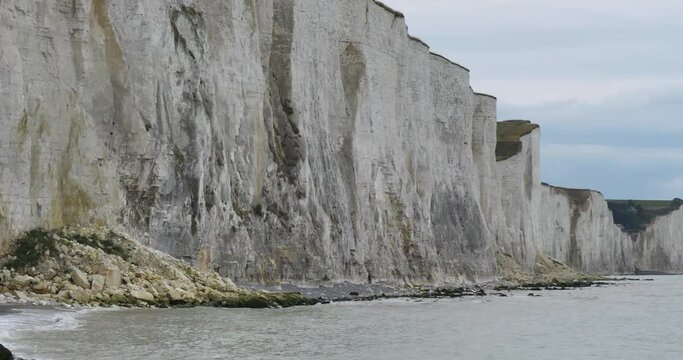 Cliffs of Ault, Coastal erosion, Somme department, France