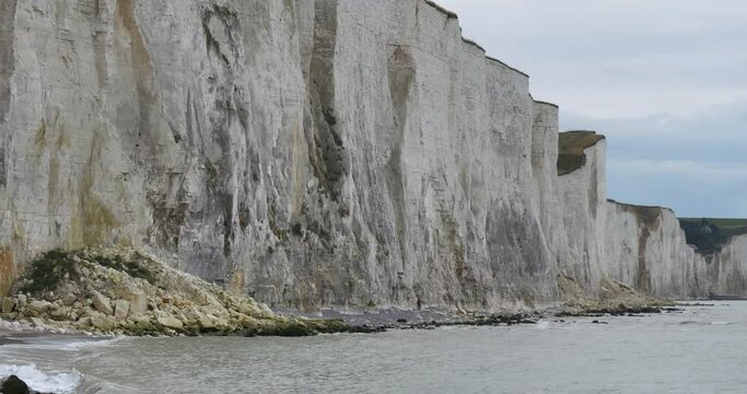 Cliffs of Ault, Coastal erosion, Somme department, France