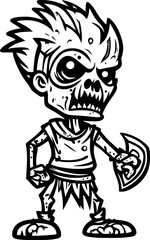 zombie warrior cartoon