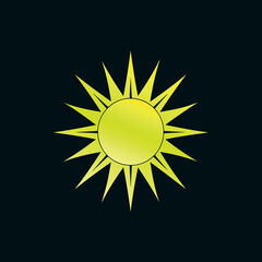 Simple vector art sun logo background eps.10