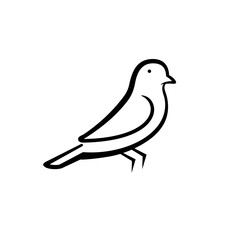 Simple bird logo collection. Monoline bird logo template. bird monogram logo with circle template. trendy bird logo combined with circle.