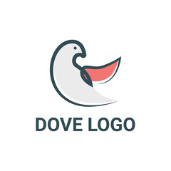 Fly bird dove logo design creative idea