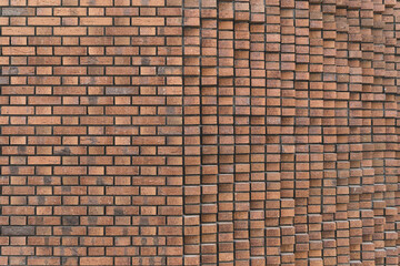 Brick walls of red brick. Brick wall as background.