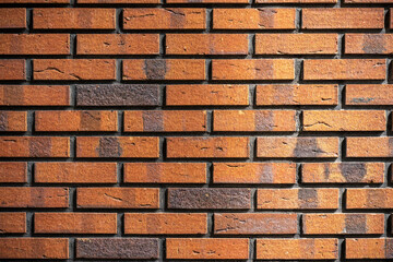 Brick walls of brown brick. Brick wall as background. Construction.