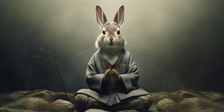 wisdom bunny. quiet, agile, observing and vegan. 