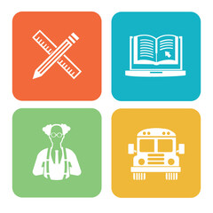 Education And Learning Vector Icon Set