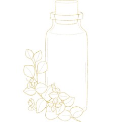 Gold Shining Paint Stain Hand Drawn Illustration brush stroke paint ornament decorate. Gold frame. Wedding invitation border. Geometric abstract