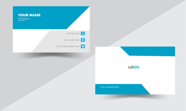 Modern simple, Creative And Clean Business Card Design Template design with image space, Personal Visiting Card.