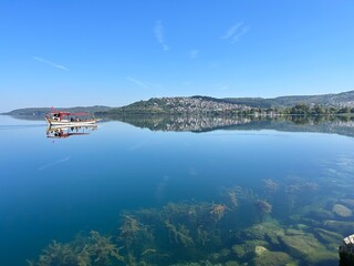 Sapanca Lake, Sapanca, Adapazari, Turkey - September 15th 2023: photo of the famous lake in eastern Marmara region, also known as 