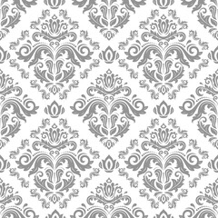 Orient classic pattern. Seamless abstract background with silver vintage elements. Orient background. Ornament for wallpapers and packaging