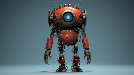cute red robot