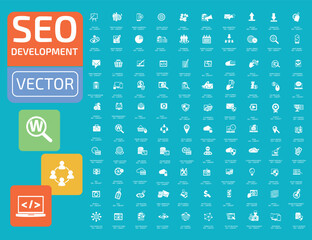 Search Engine Optimisation Vector Icon Set