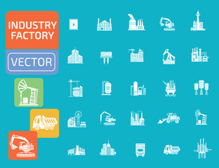 Industry And Energy Vector Icon Set