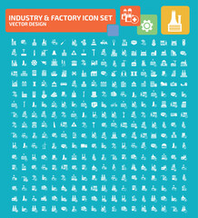 Industry And Factory Vector Icon Set