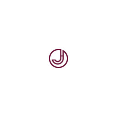 Circle JH Logo Design Vector
