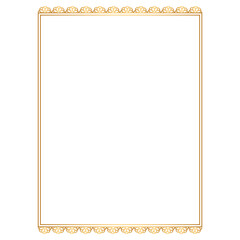 Luxury golden rectangle corner certificate border pattern line photo thai frame islamic wedding invitation background